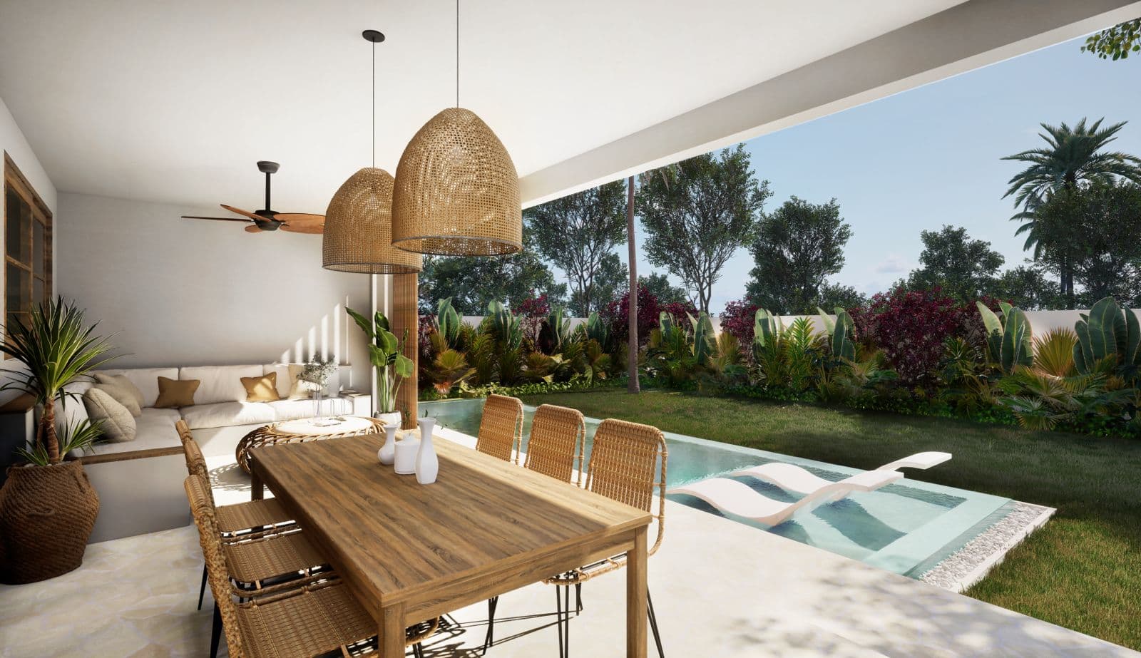 2-bedroom pool villa with expansive outdoor living in Kuta