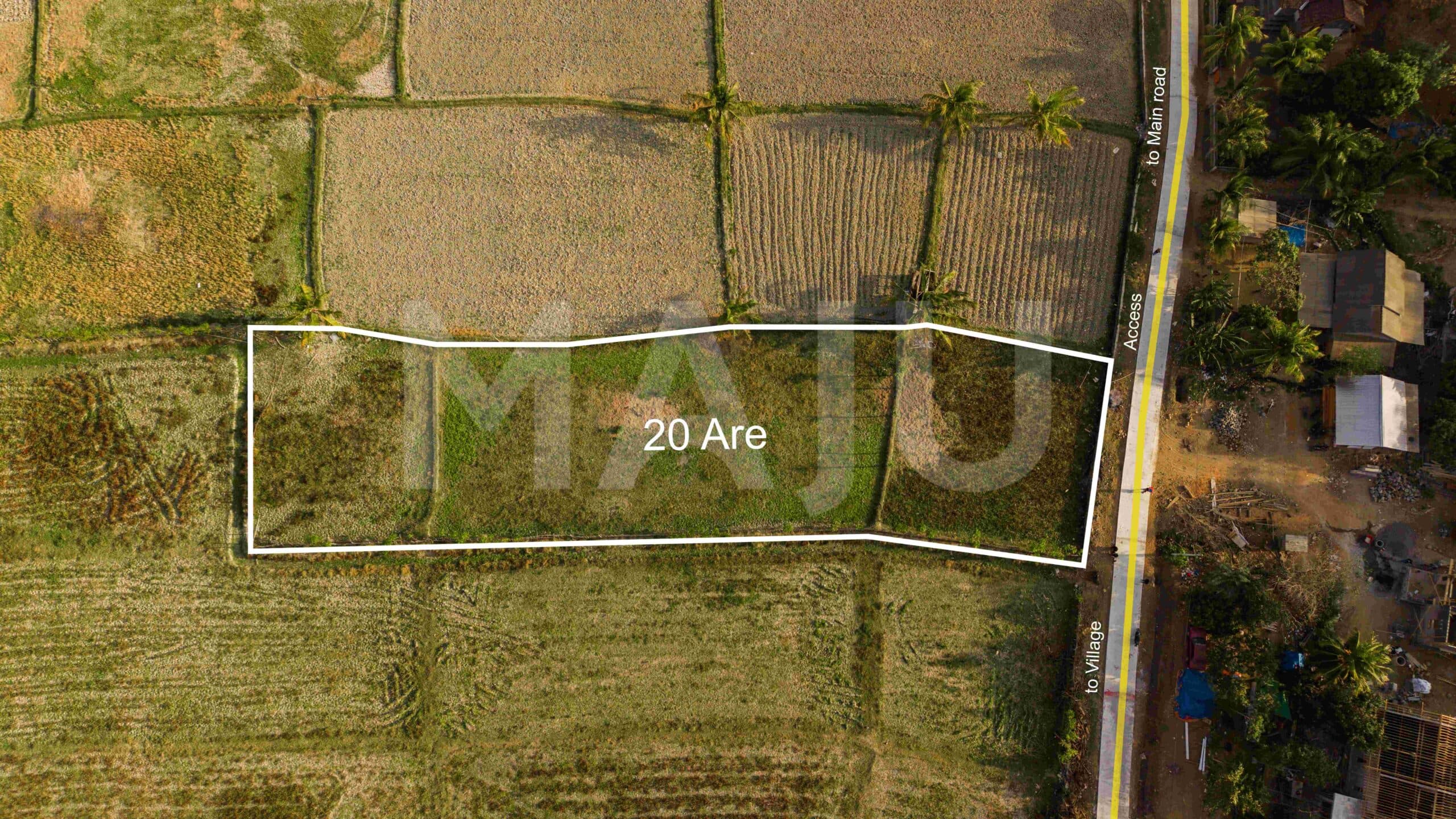 20 are flat land for sale near Tampah & Lancing Beach, Central Lombok